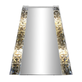 Large Midcentury Illuminated / Backlit Crystal Mirror Kinkeldey, Germany, 1970s