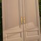 2 pairs of large antique Haussmann-style wardrobe doors from the 19th century.