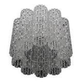 Mid-Century pendant in Murano glass elements and chrome. Italy 1960s