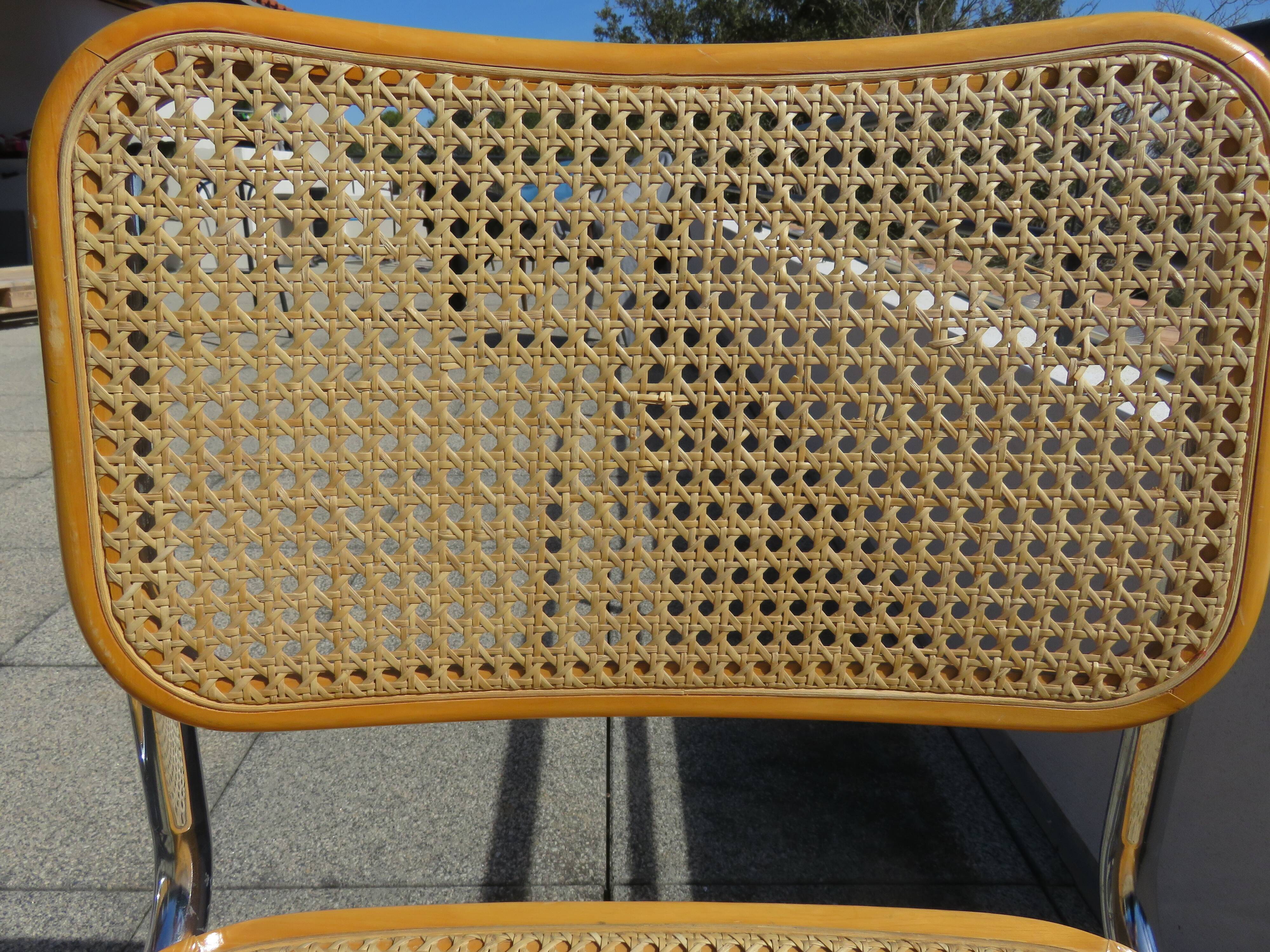 Lot de 4 chaises Marcel Breuer Cesca modèle b32