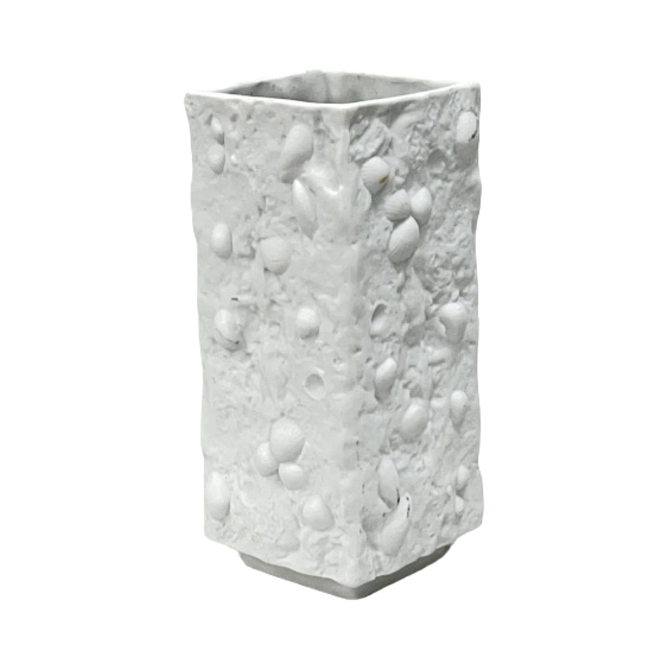 Fossil Biscuit Vase, VEB Kunstporzellan Ilmenau, Germany 1970s