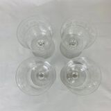 4 Baccarat wine glasses Chanel model engraving 3458