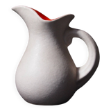 White and orange pitcher with organic curves