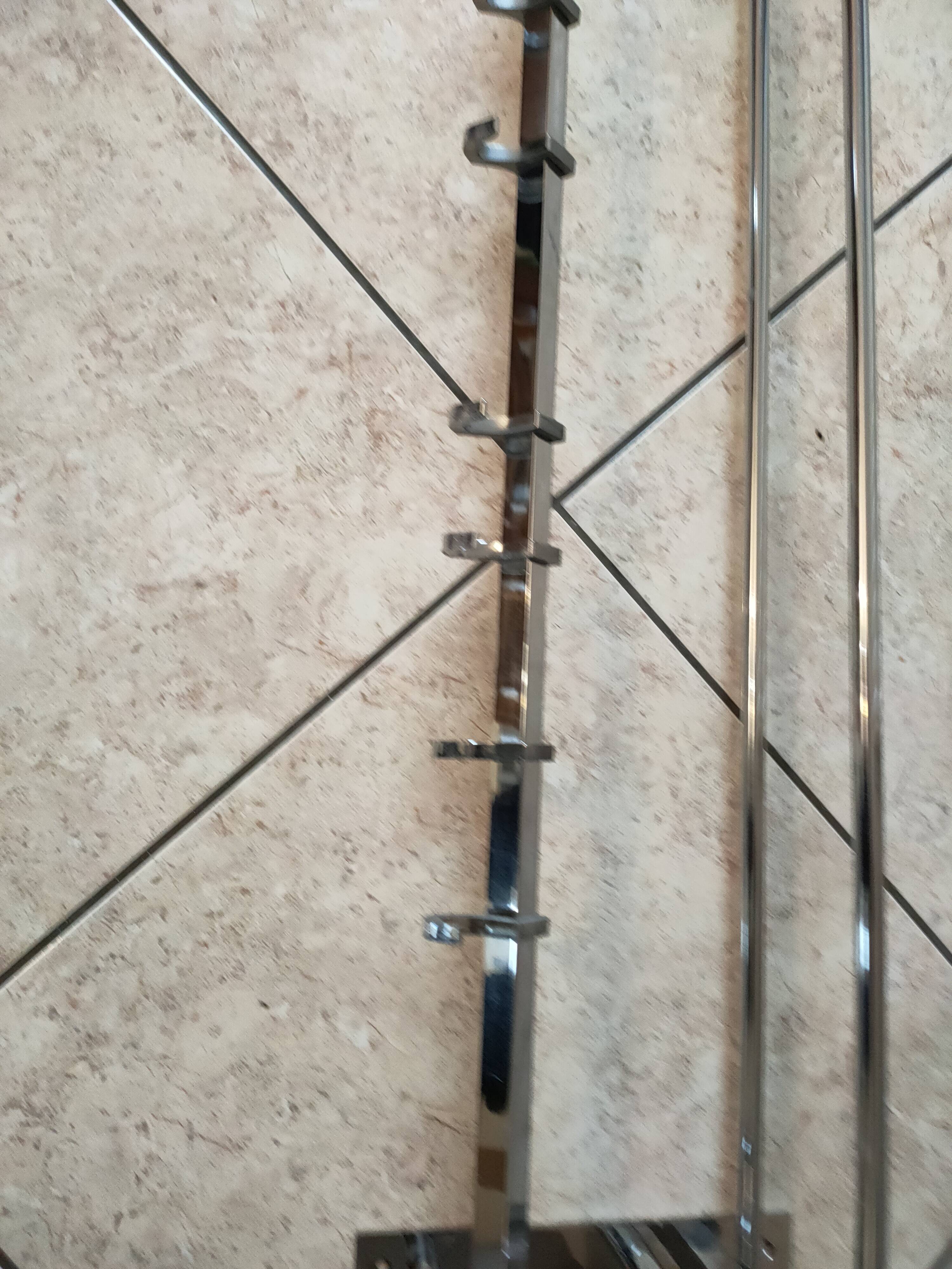 art deco coat rack in chrome metal