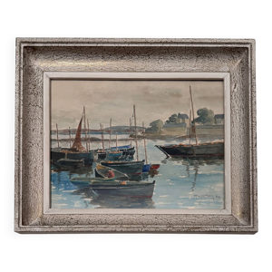 Aquarelle sur papier - port