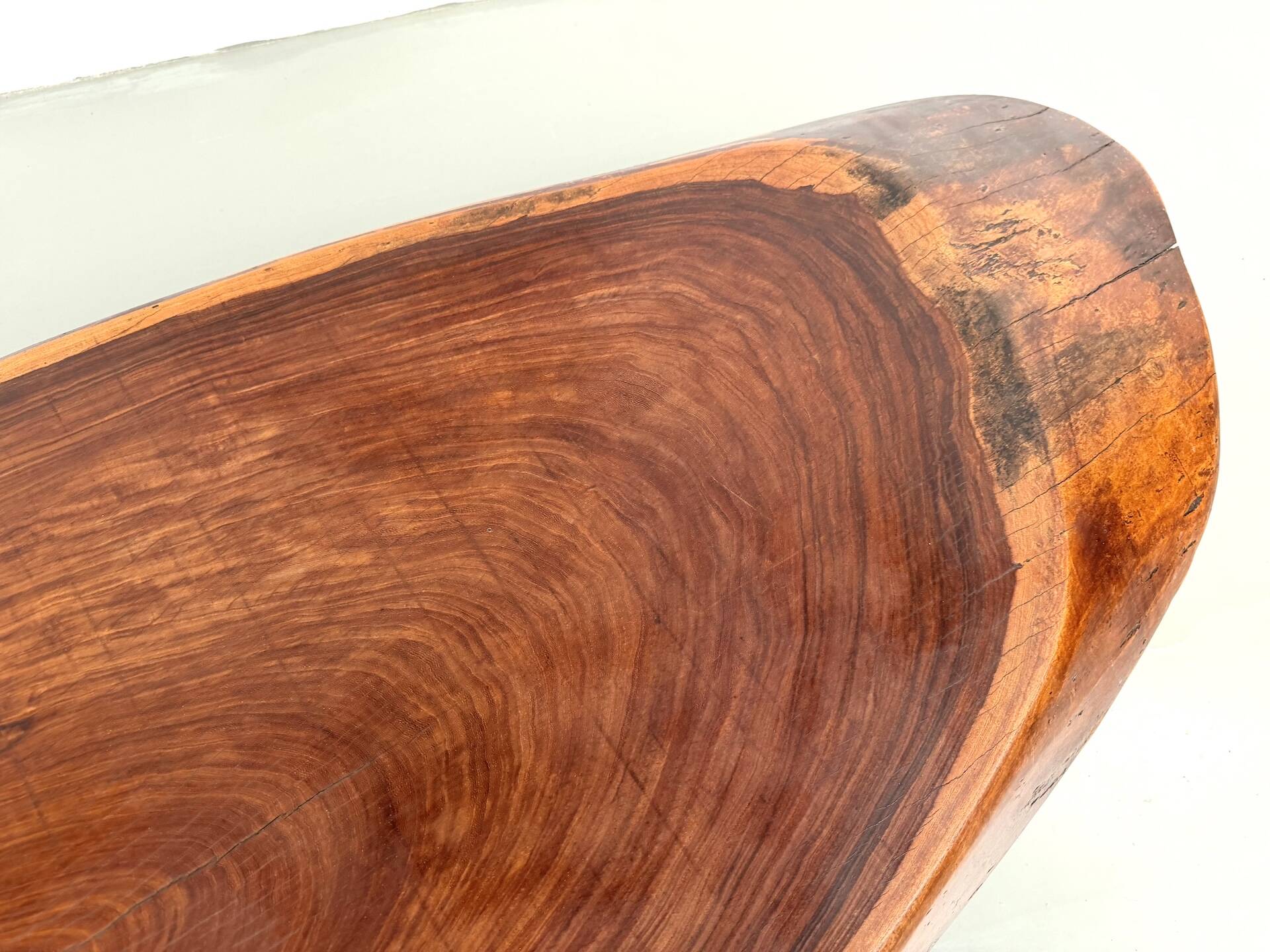 Organic Coffee Table "Slab" in Solid Exotic Wood