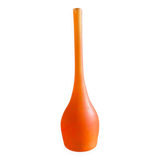 Large Daum Nancy soliflore - orange marbled blown glass - H=41cm