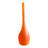 Grand soliflore Daum Nancy - verre soufflé marmoréen orange - H=41cm