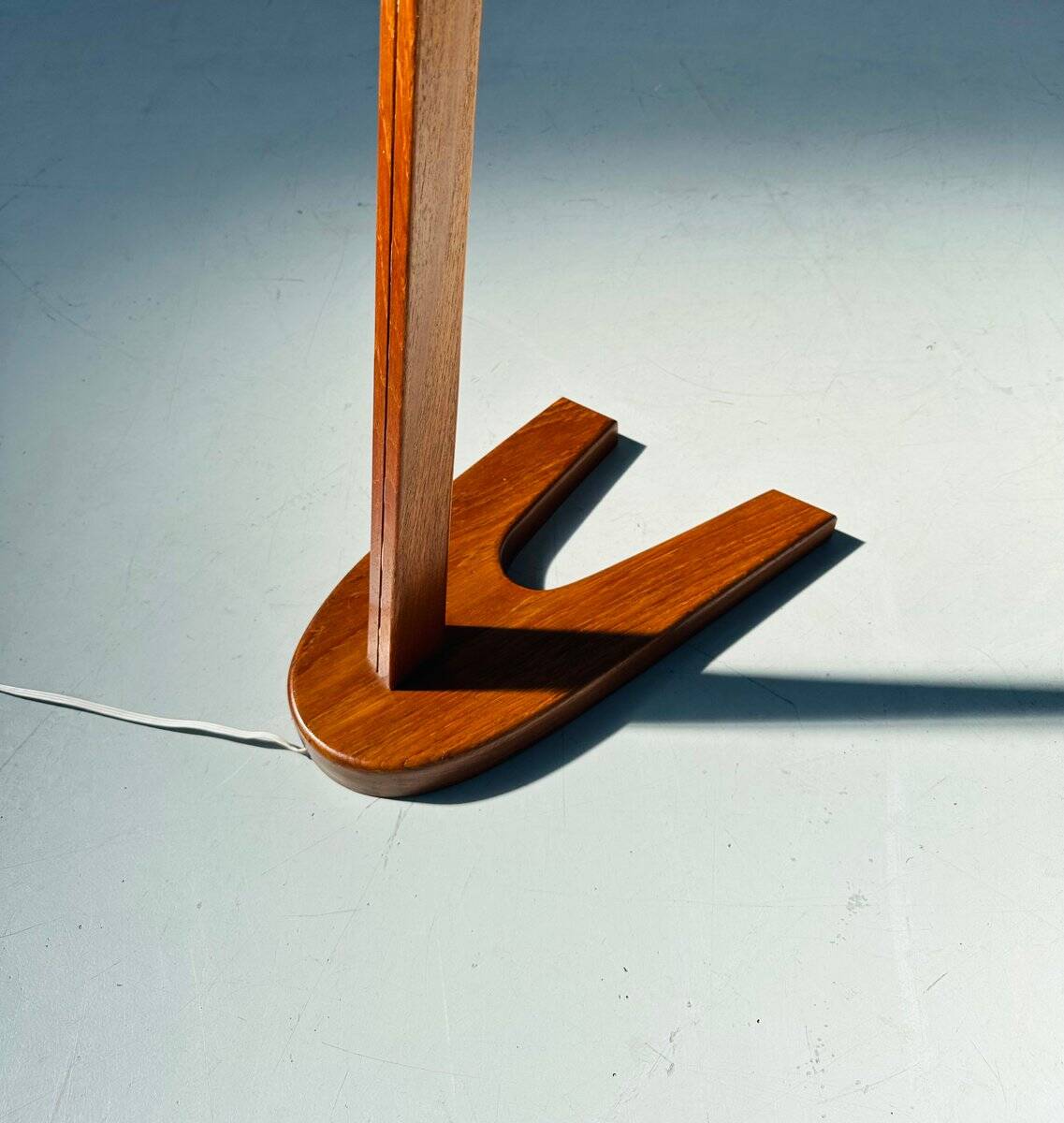 Vintage teak Dornstab floor lamp by J.T. Kalmar & A. Pöll, Austria, 1947