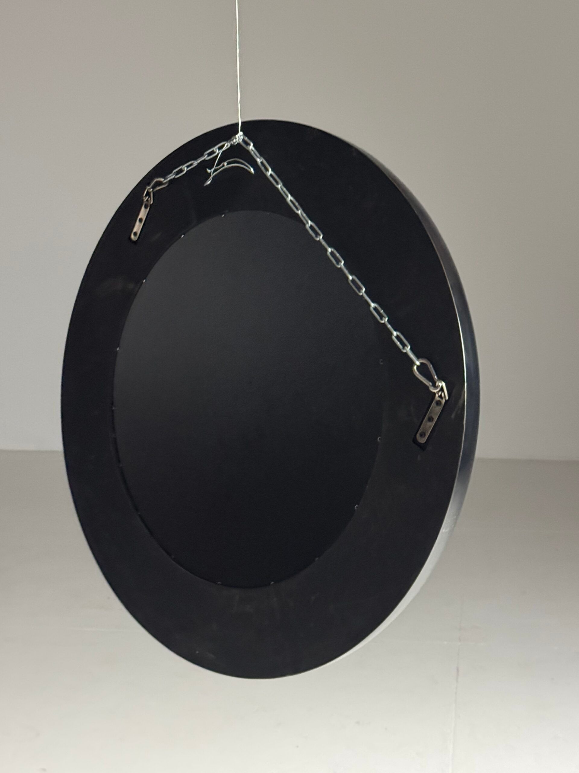 Miroir rond noir vintage