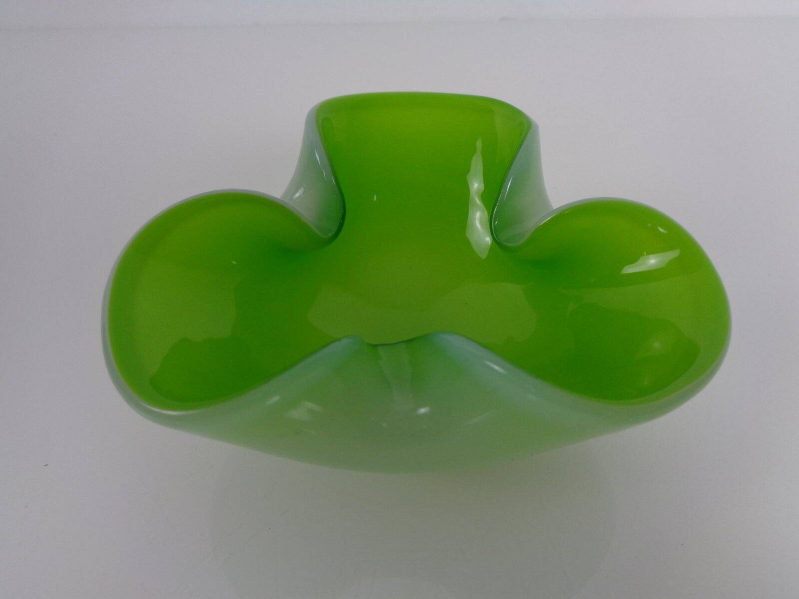 Green Sommerso Murano Glass Ashtray, Italy, 1960s
