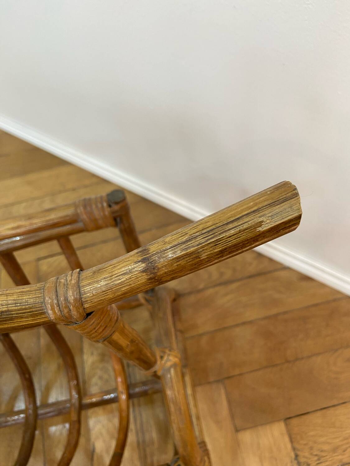 Wicker magazine rack