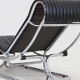 Vintage Italian chaise lounge chair chrome and leather by Guido Faleschini 1970s