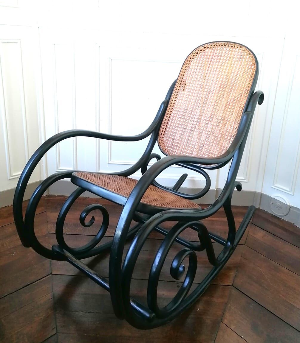 Rocking chair Thonet n°10 , 1908 original label