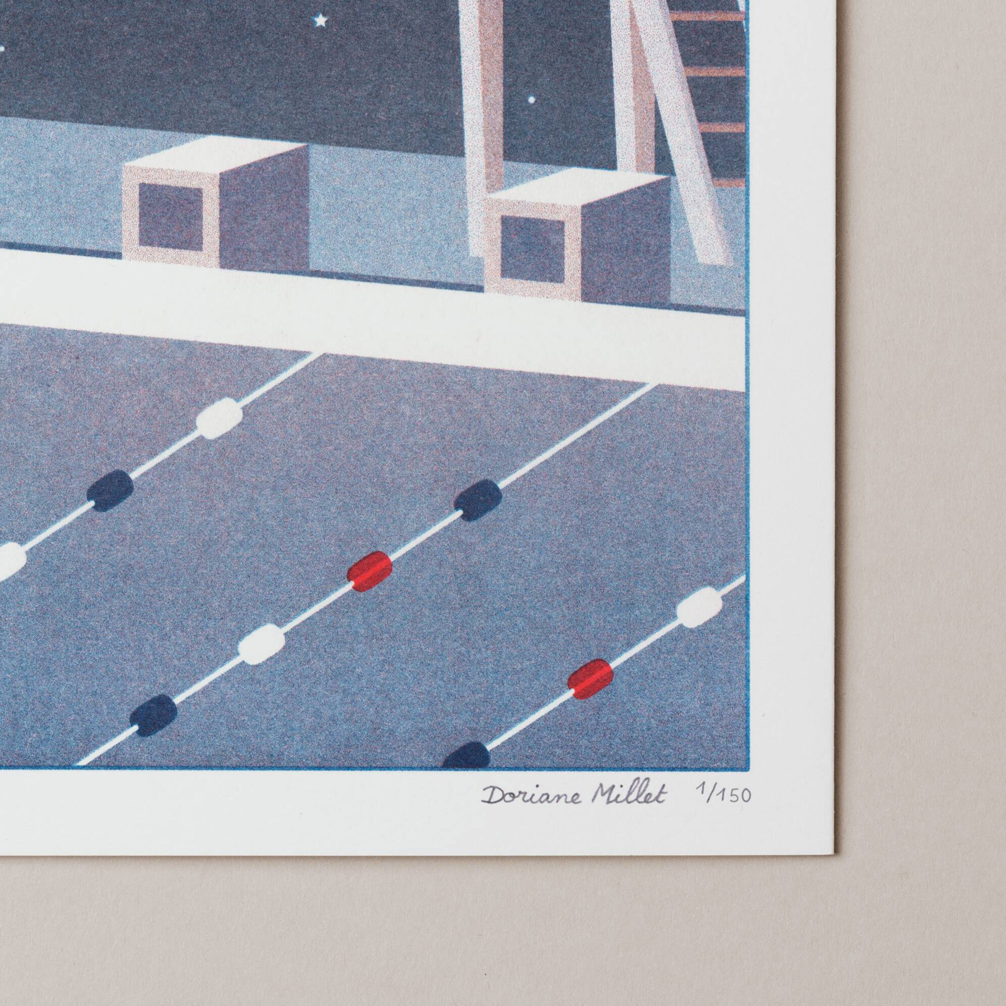 The Little Mermaid, A4 Risograph, Starry Blue Version, Limited Edition