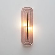 Pair of Modern Murano Glass Pink and Brass Sconces, Italy