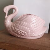 Pastel pink swan pot
