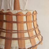 Scandinavian teak pendant light, made in the GDR, 1960s