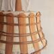 Scandinavian teak pendant light, made in the GDR, 1960s