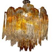 Large Murano Glass Chandelier 1970’s by Mazzega