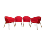 A set of four Megan club armchairs designed by René Holten, Artifort, the Netherlands