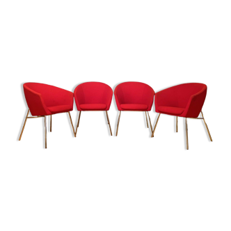 A set of four Megan club armchairs designed by René Holten, Artifort, the Netherlands