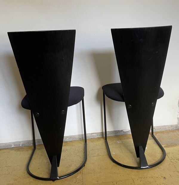 Ensemble de 6 chaises noires Zino Memphis pour Harvink