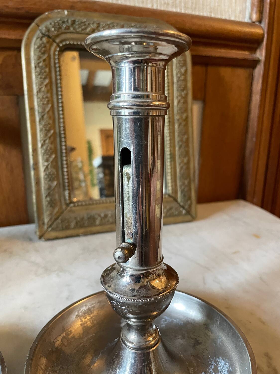 Antique up and down candlesticks