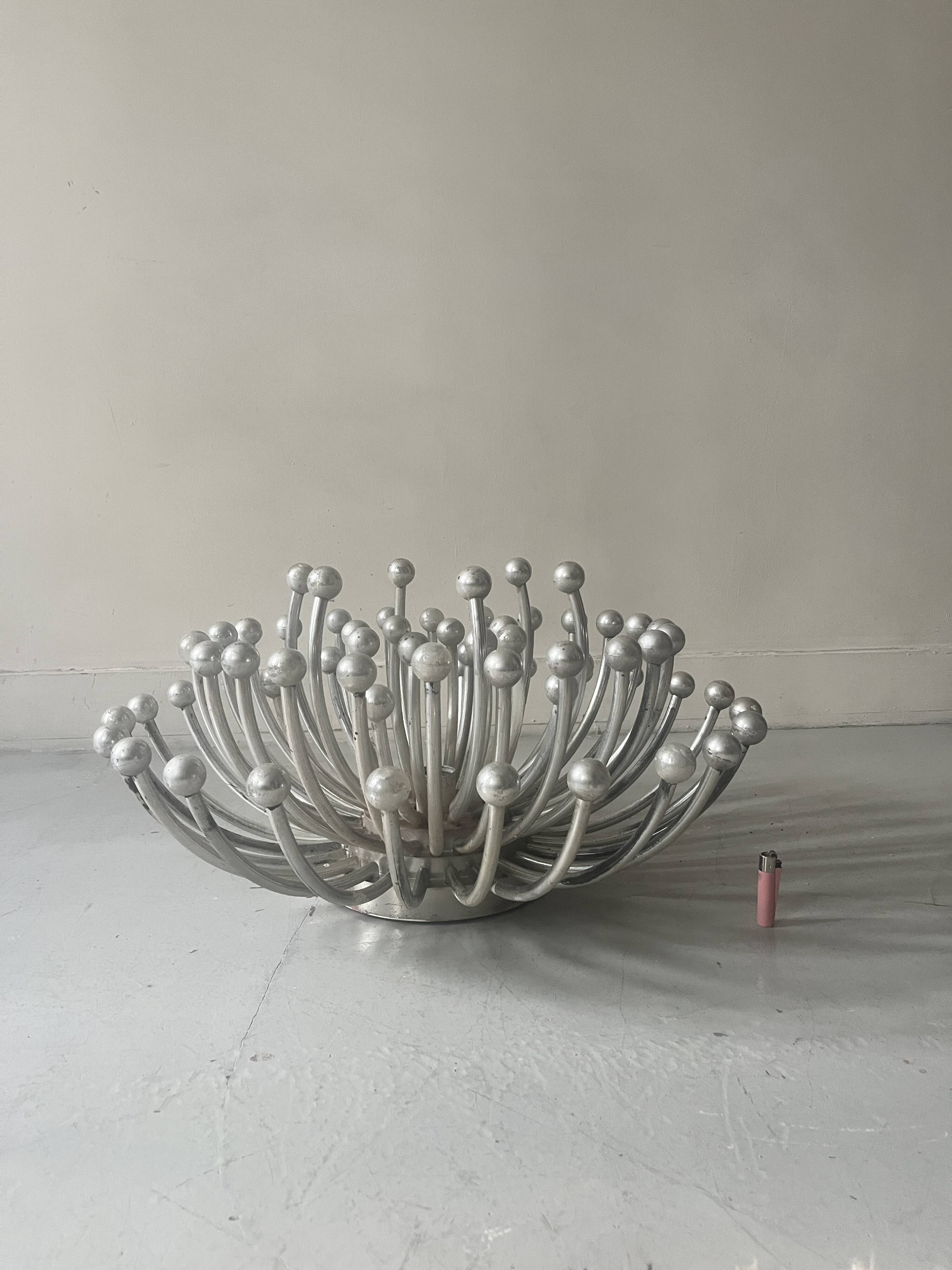 Pistillo wall or ceiling lamp in chrome by Valenti Luce, 1970s design