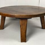 Brutalist coffee table with tapered legs, dutch 1960s