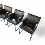 6 x Solo chair by Antonio Citterio for B&B Italia / Black leather