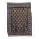 Tapis persan orange et bleu 132×83 cm