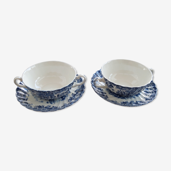 English earthenware lunch pair