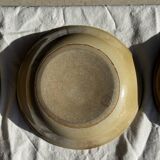 Set of 8 brown-rimmed stoneware deep plates Atelier Saint Simon D19.5