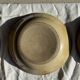 Set of 8 brown-rimmed stoneware deep plates Atelier Saint Simon D19.5