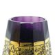 Art Deco vase, amethyst glass, gilded oroplastic, Moser, Czechoslovakia, 1930s