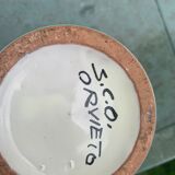 Glazed ceramic jug pottery Orvieto made in italy vintage