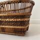 Pot cover in wicker and rattan