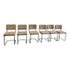 Set of 6 vintage chrome chairs in cesca style