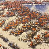 Reproduction tableau paysage coquelicots