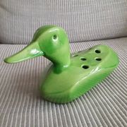 Canard vintage en céramique verte