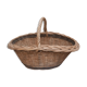Oval basket woven wicker and hazel