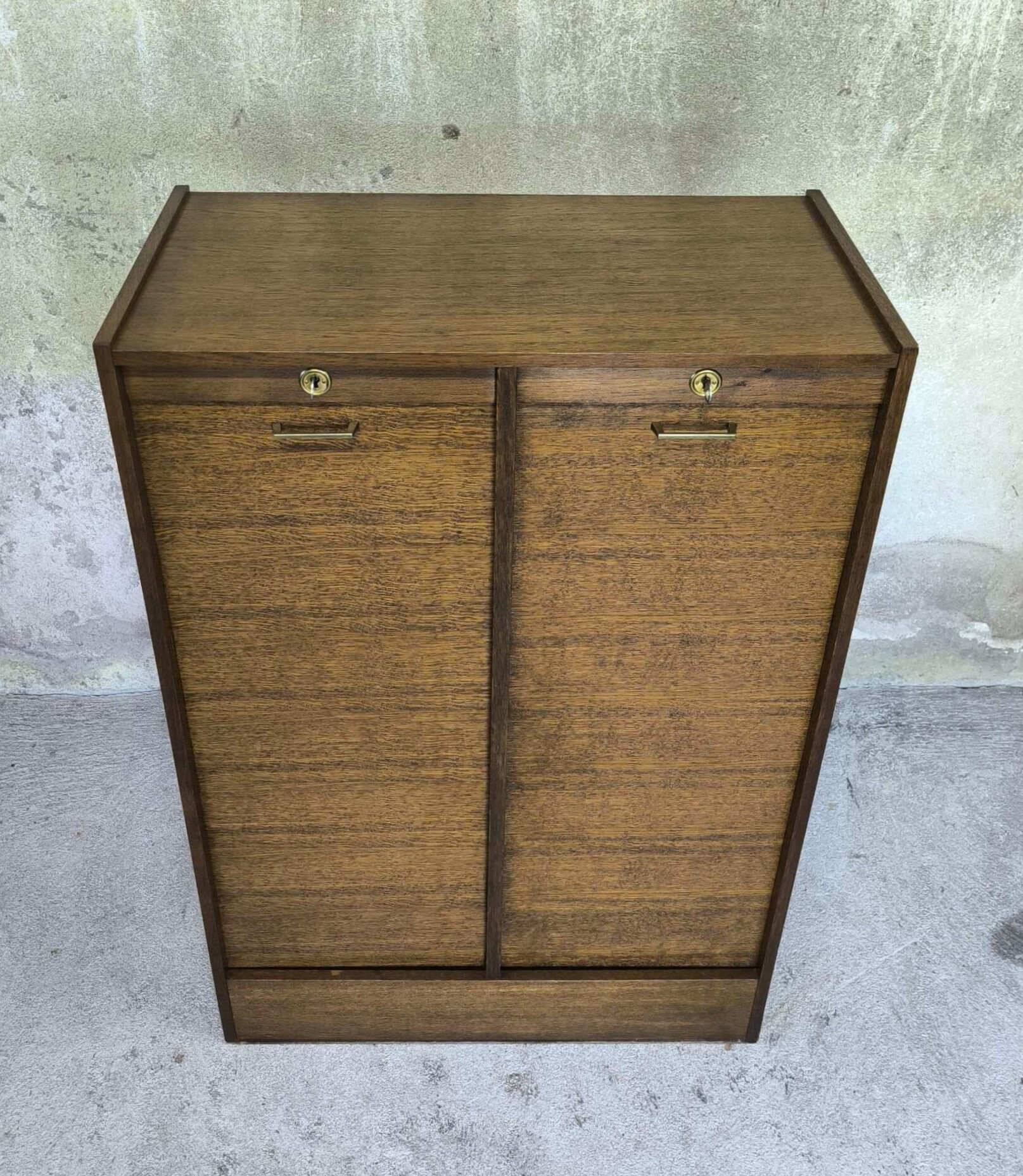 Vintage double-door filing cabinet