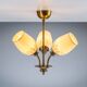 Itsu ER 1503/3 decorated chandelier with three shades, Finland, 1940s
