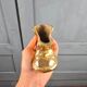 Vintage shoe in gilded brass – Fancy trinket dish or small ashtray