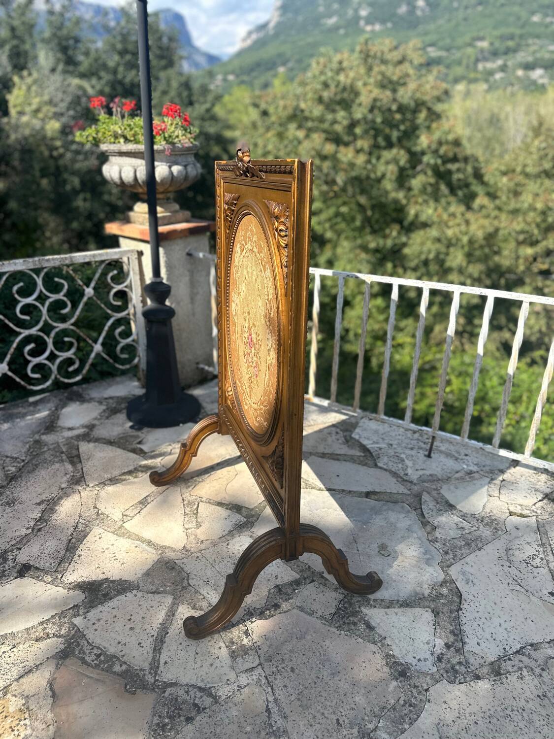 Écran de cheminée en bois mouluré Époque XIXEME siècle