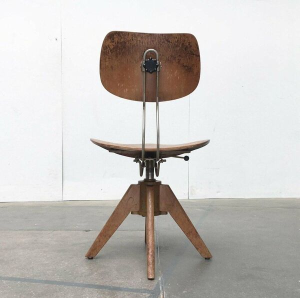 Fauteuil pivotant Mid-Century SE 40 allemand début par Egon Eiermann pour Wilde + Spieth, années 1950