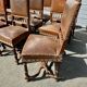 Set of 12 Henri II neo-Renaissance style walnut chairs