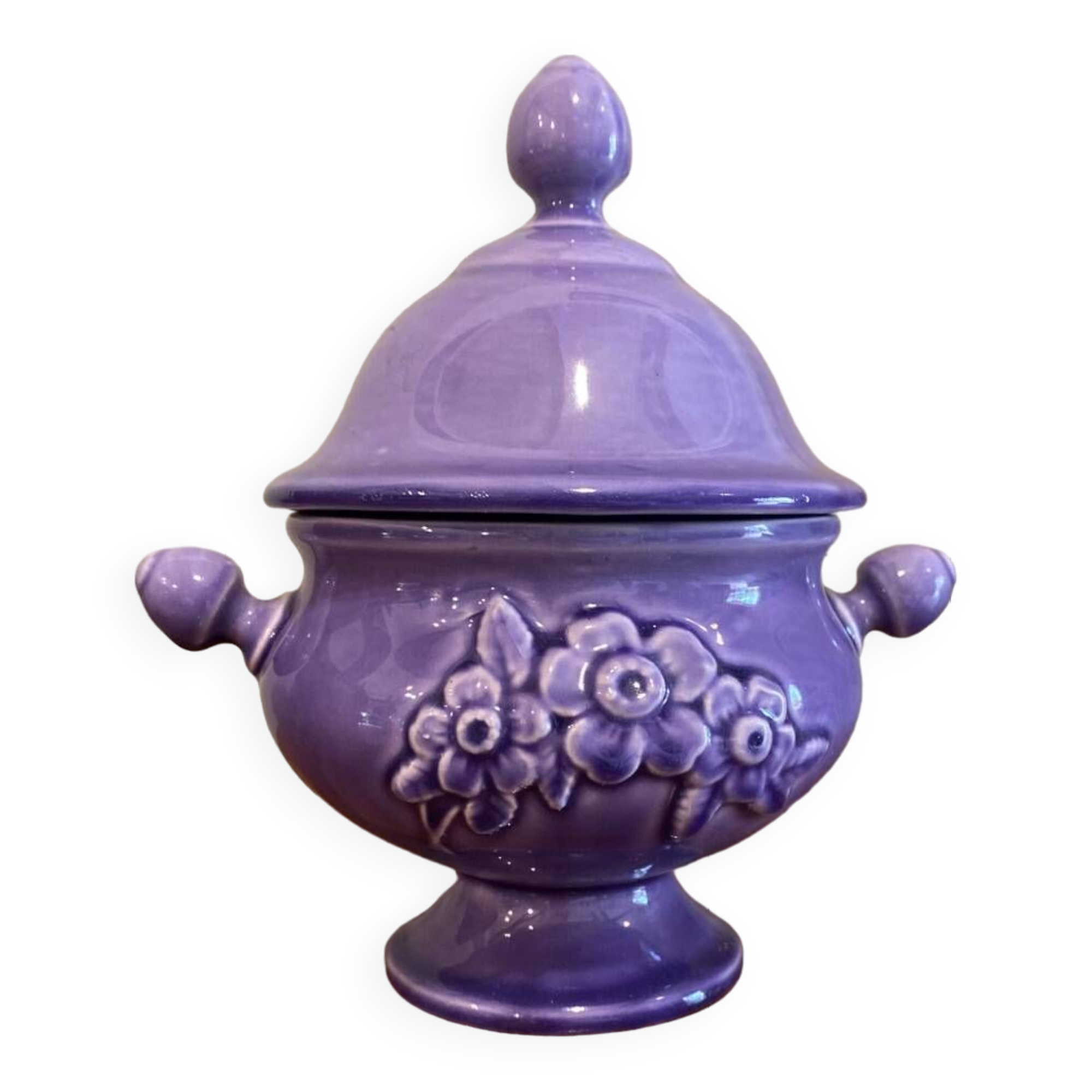 Pot, purple candy box