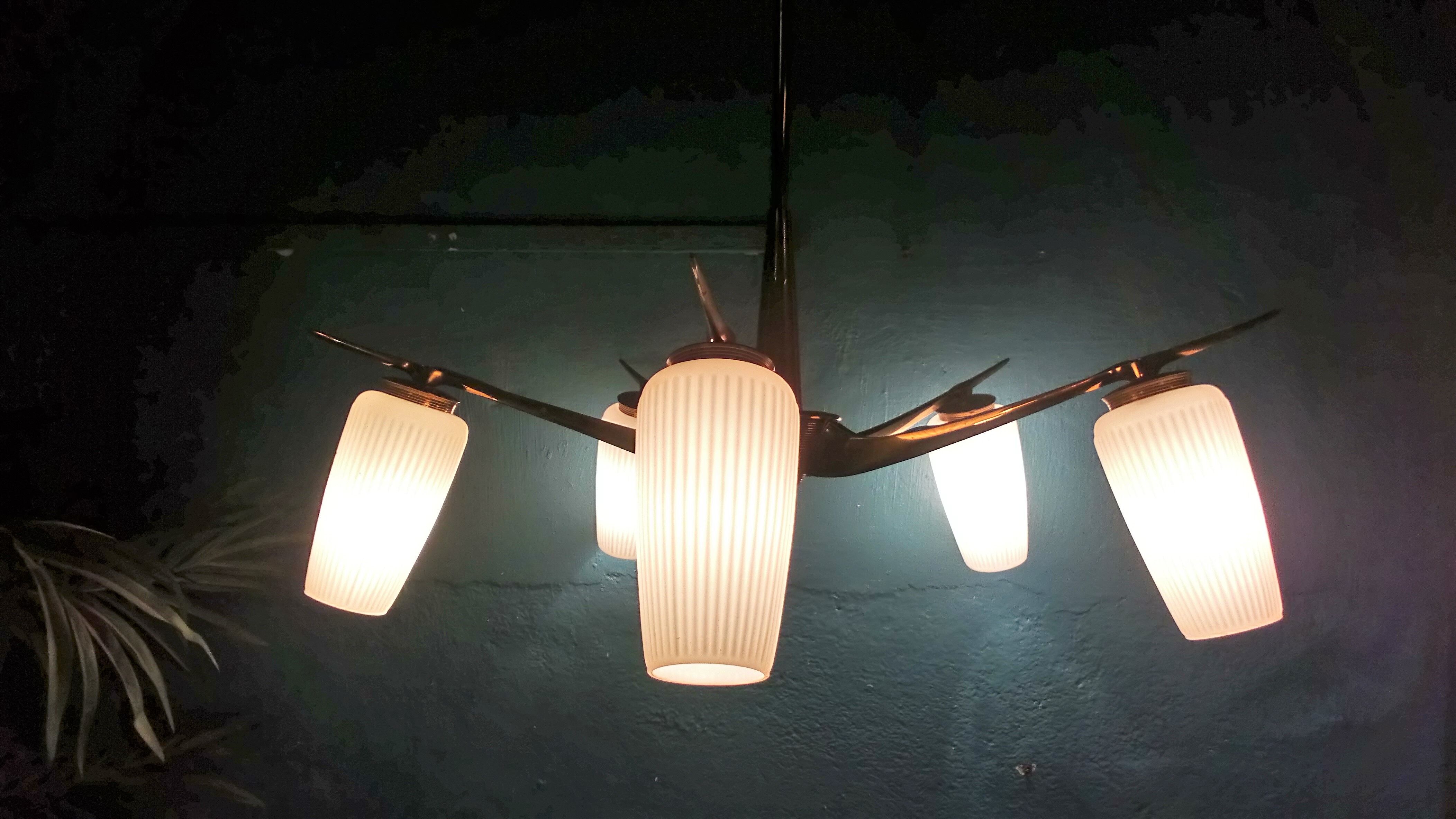 Chandelier suspension "Star" 1950s
